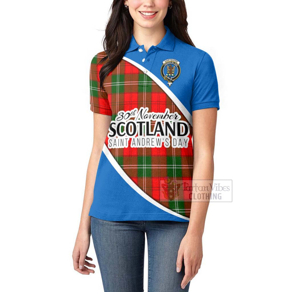 Tartan Vibes Clothing Gartshore Family Crest Tartan Women's Polo Shirt Celebrate Saint Andrew's Day in Style