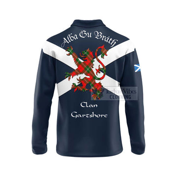 Gartshore Tartan Lion Rampant Long Sleeve Polo Shirt  Proudly Display Your Heritage with Alba Gu Brath and Clan Name