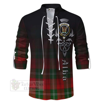 Gartshore Tartan Ghillie Kilt Shirt Featuring Alba Gu Brath Family Crest Celtic Inspired