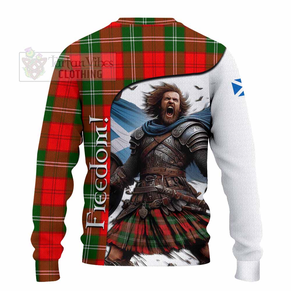 Tartan Vibes Clothing Gartshore Crest Tartan Knitted Sweater Inspired by the Freedom of Scottish Warrior