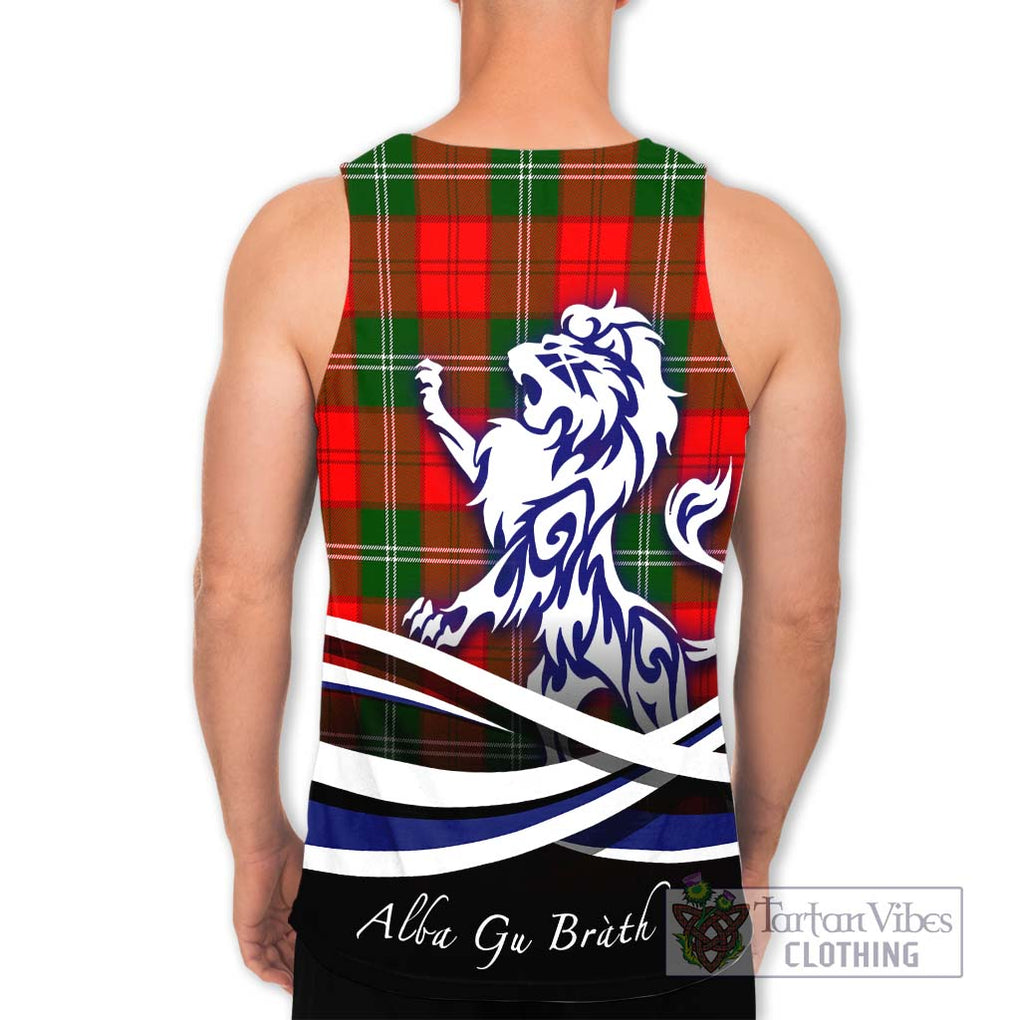 Gartshore Tartan Men's Tank Top with Alba Gu Brath Regal Lion Emblem - Tartanvibesclothing Shop