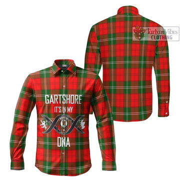 Gartshore Tartan Long Sleeve Button Shirt with Family Crest DNA In Me Style