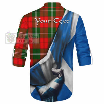 Gartshore Tartan Ghillie Kilt Shirt with Family Crest Scotland Patriotic Style