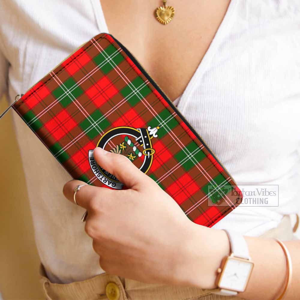 Gartshore Tartan Women's Leather Wallet with Family Crest - Tartan Vibes Clothing