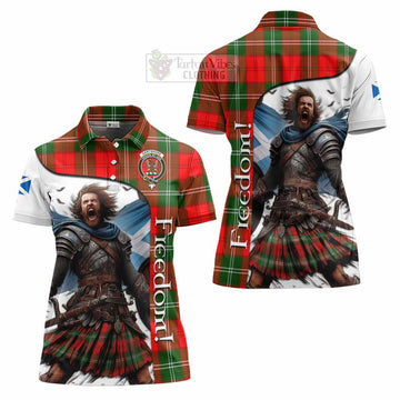 Gartshore Crest Tartan Women's Polo Shirt Inspired by the Freedom of Scottish Warrior