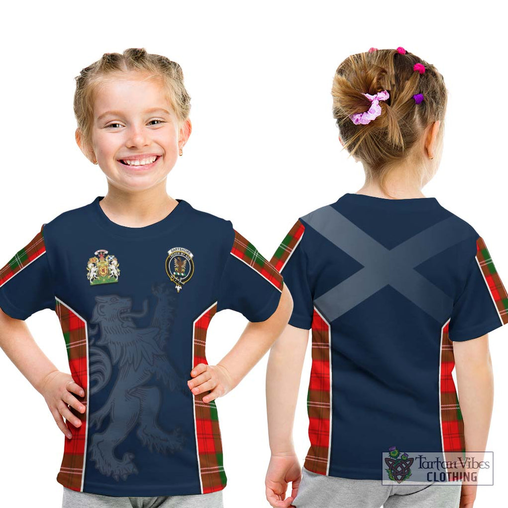 Gartshore Tartan Kid T-Shirt with Family Crest and Lion Rampant Vibes Sport Style - Tartan Vibes Clothing