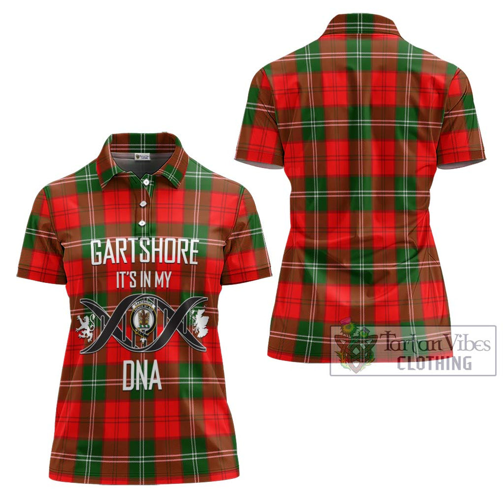 Gartshore Tartan Women's Polo Shirt with Family Crest DNA In Me Style - Tartanvibesclothing Shop