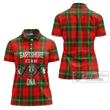 Gartshore Tartan Women's Polo Shirt with Family Crest DNA In Me Style