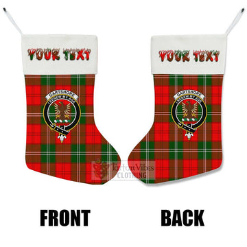 Gartshore Tartan Family Crest Christmas Stocking with Personalized Text