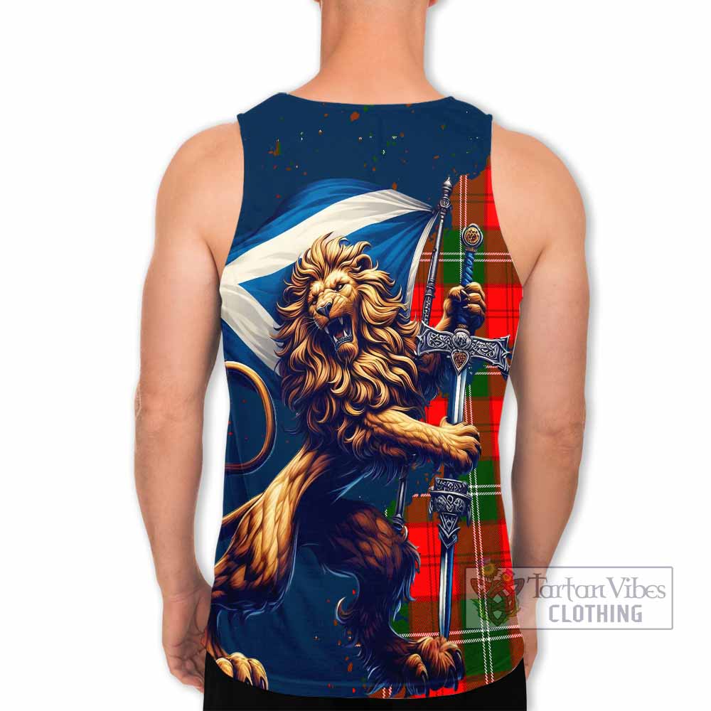 Tartan Vibes Clothing Gartshore Tartan Family Crest Men's Tank Top with Scottish Majestic Lion