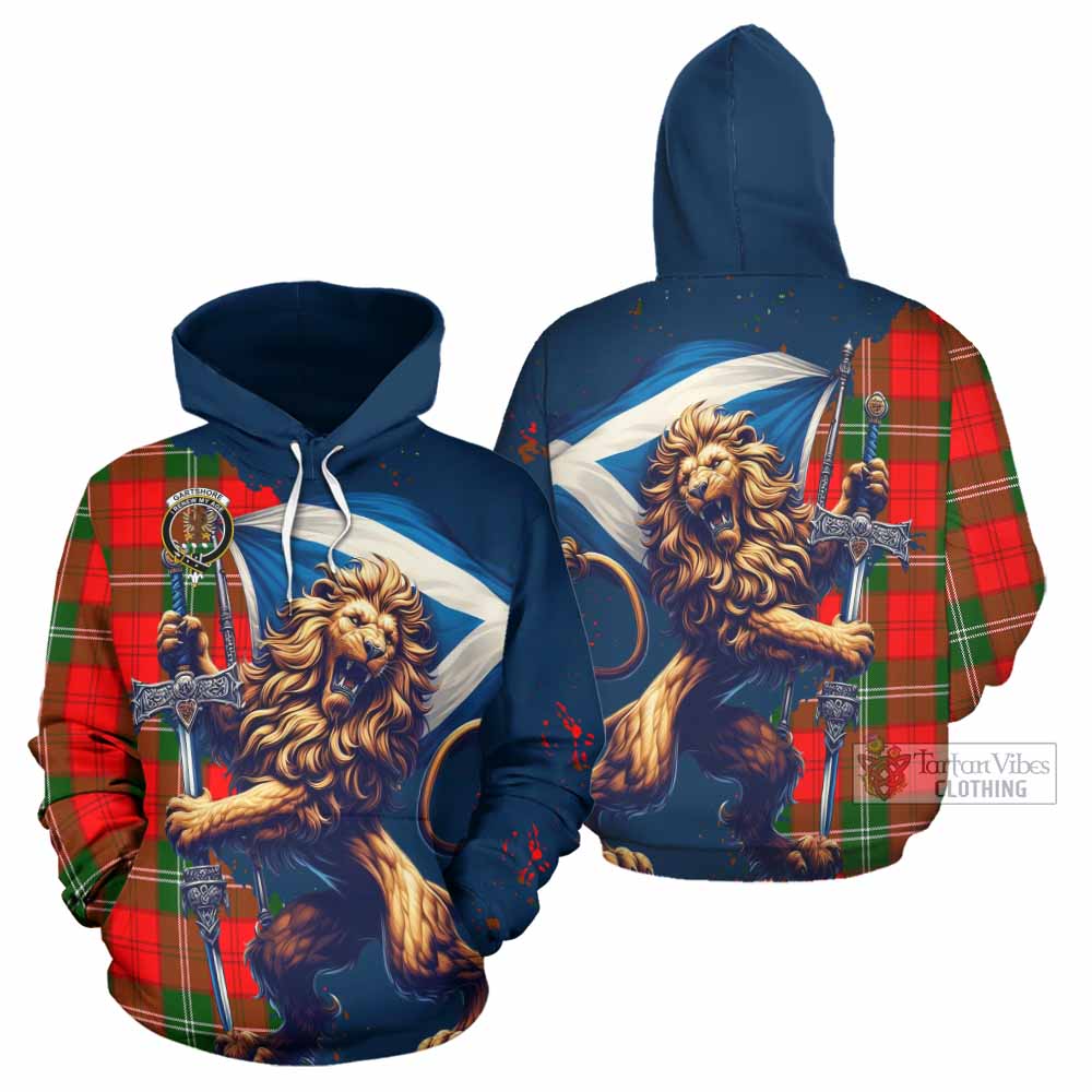 Gartshore Tartan Family Crest Hoodie with Scottish Majestic Lion