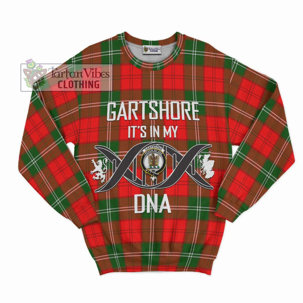 Gartshore Tartan Sweatshirt with Family Crest DNA In Me Style - Tartanvibesclothing Shop