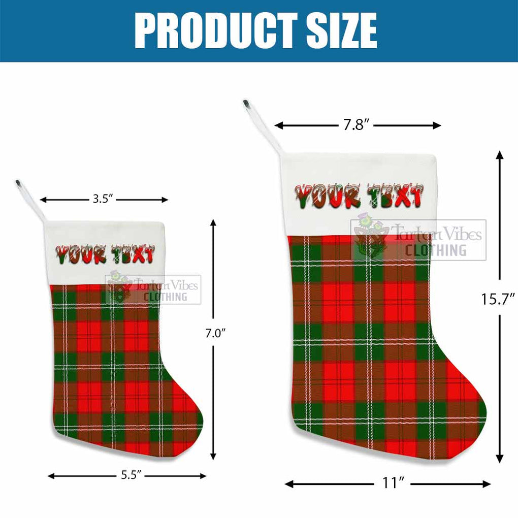 Tartan Vibes Clothing Gartshore Tartan Christmas Stocking with Personalized Text