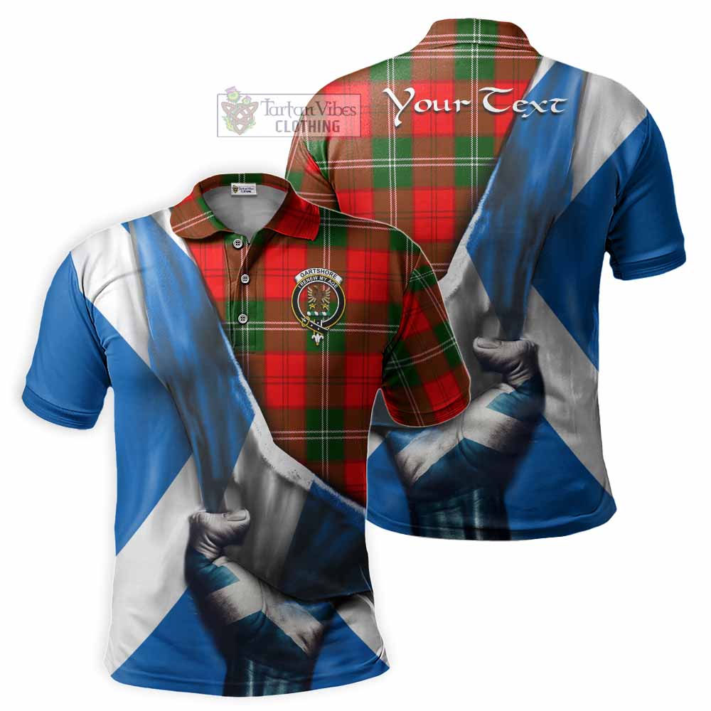 Tartan Vibes Clothing Gartshore Tartan Polo Shirt with Family Crest Scotland Patriotic Style