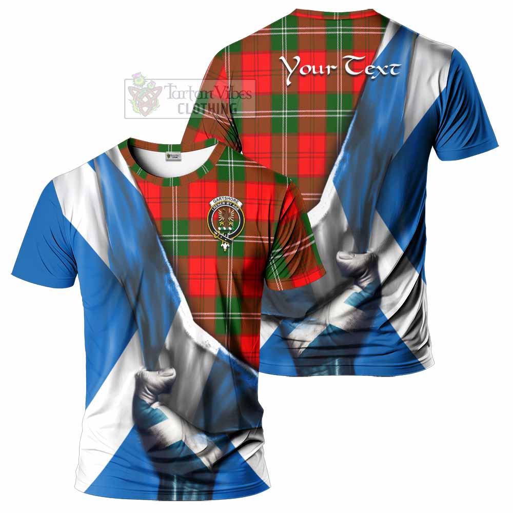 Tartan Vibes Clothing Gartshore Tartan T-Shirt with Family Crest Scotland Patriotic Style