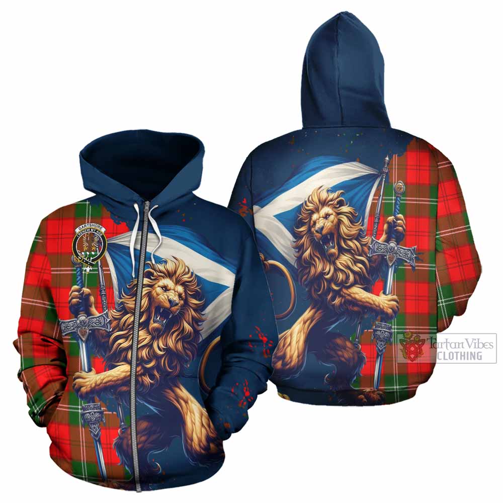 Gartshore Tartan Family Crest Hoodie with Scottish Majestic Lion