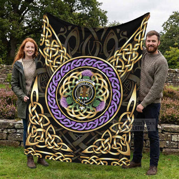 Gartshore Clan Crest Blanket Celtic Scottish Thistle - Tartan Vibes Clothing
