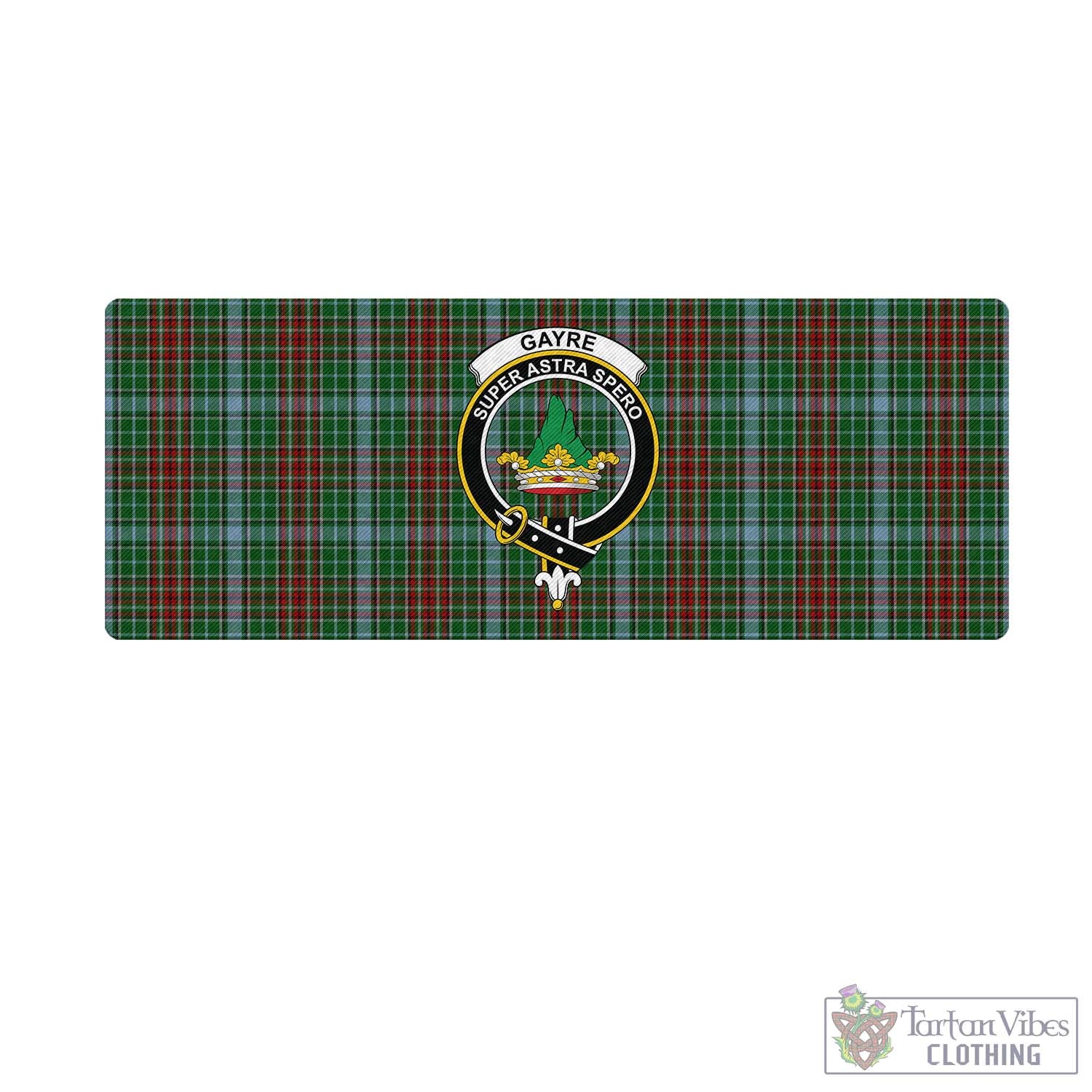 Tartan Vibes Clothing Gayre Tartan Mouse Pad with Family Crest