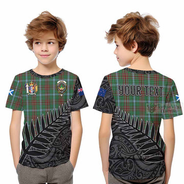 Gayre Crest Tartan Kid T-Shirt with New Zealand Silver Fern Half Style