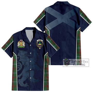 Gayre Tartan Short Sleeve Button Shirt with Family Crest and Lion Rampant Vibes Sport Style