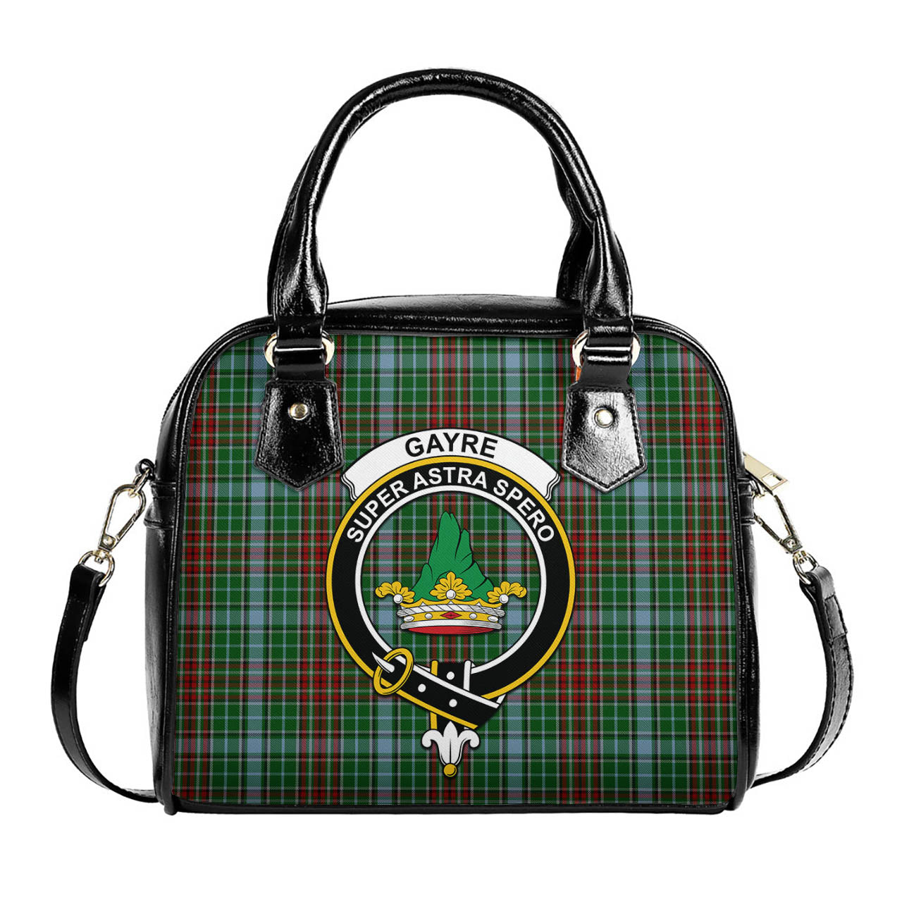 Gayre Tartan Shoulder Handbags with Family Crest One Size 6*25*22 cm - Tartanvibesclothing