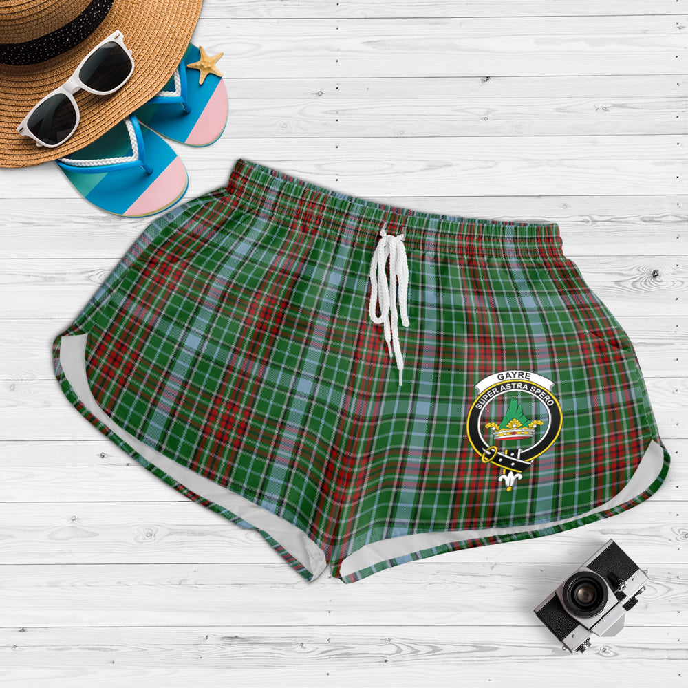 gayre-tartan-womens-shorts-with-family-crest