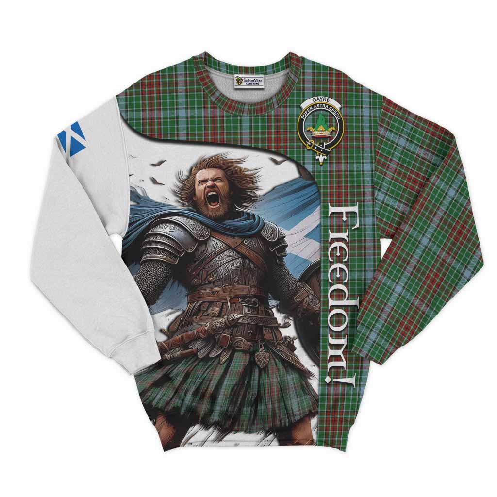 Tartan Vibes Clothing Gayre Crest Tartan Sweatshirt Inspired by the Freedom of Scottish Warrior