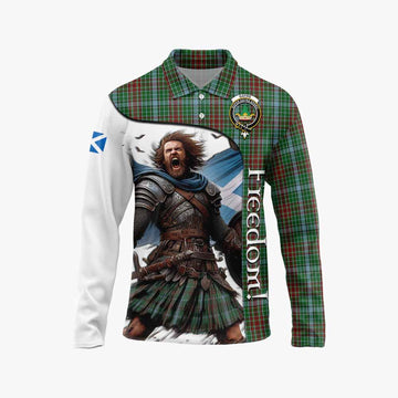 Gayre Crest Tartan Long Sleeve Polo Shirt Inspired by the Freedom of Scottish Warrior