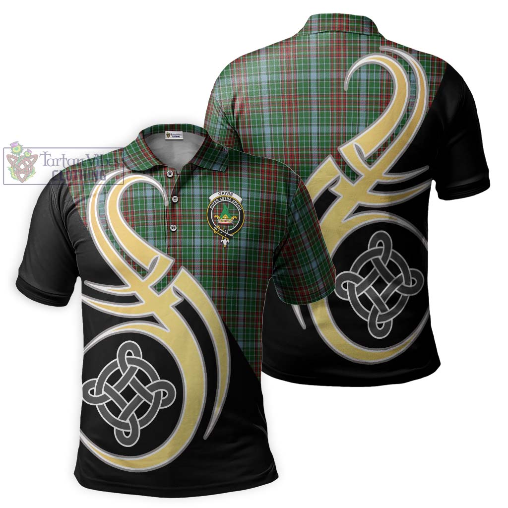 Tartan Vibes Clothing Gayre Tartan Polo Shirt with Family Crest and Celtic Symbol Style