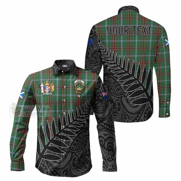 Gayre Crest Tartan Long Sleeve Button Shirt with New Zealand Silver Fern Half Style