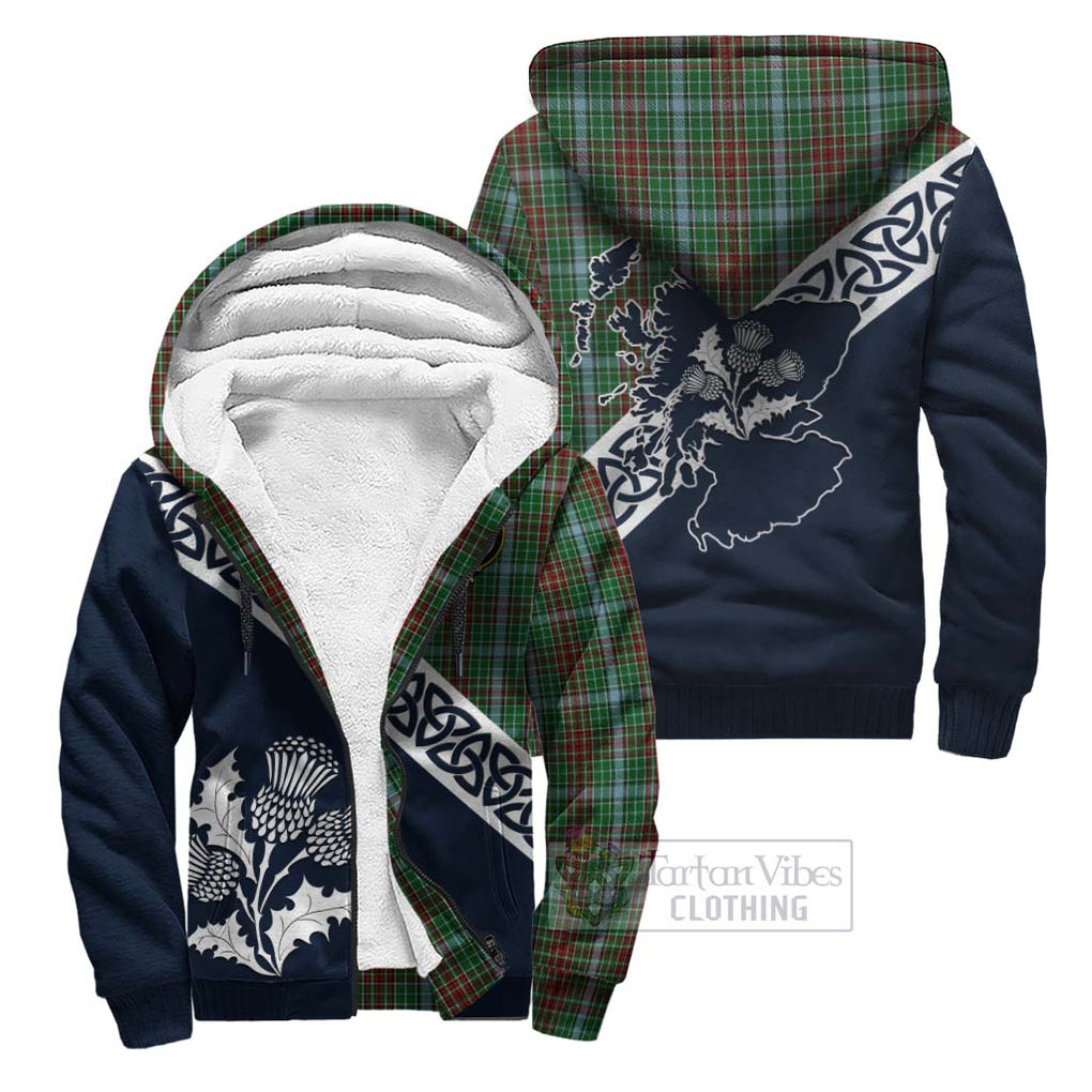 Tartan Vibes Clothing Gayre Tartan Sherpa Hoodie Featuring Thistle and Scotland Map