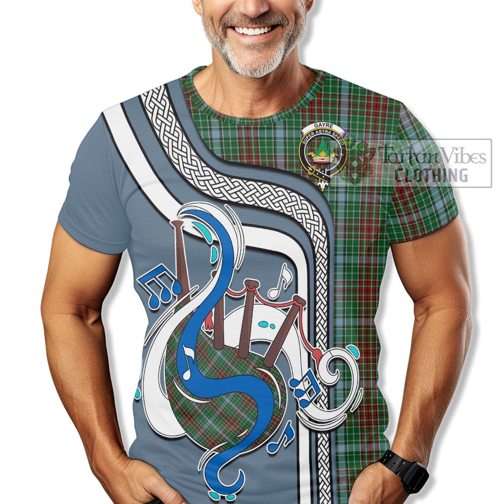 Gayre Tartan T-Shirt with Epic Bagpipe Style Kid's Shirt - Tartanvibesclothing Shop