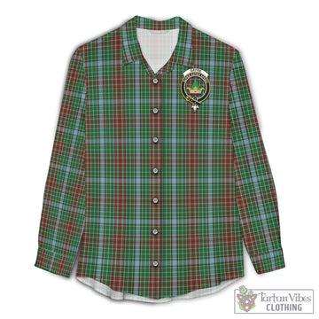 Gayre Tartan Women's Casual Shirt with Family Crest