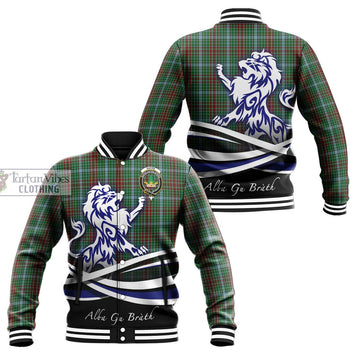 Gayre Tartan Baseball Jacket with Alba Gu Brath Regal Lion Emblem