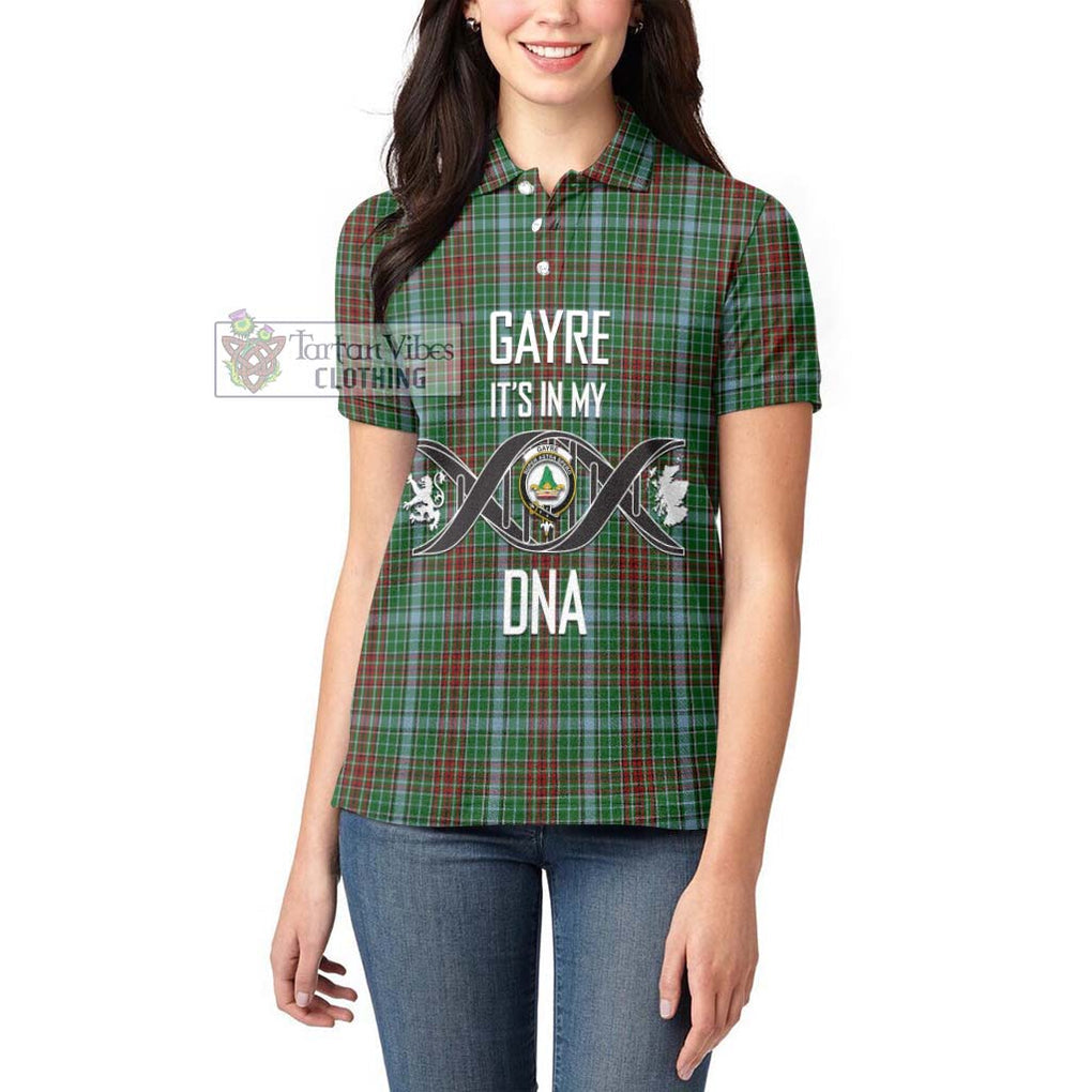 Gayre Tartan Women's Polo Shirt with Family Crest DNA In Me Style Women - Tartanvibesclothing Shop