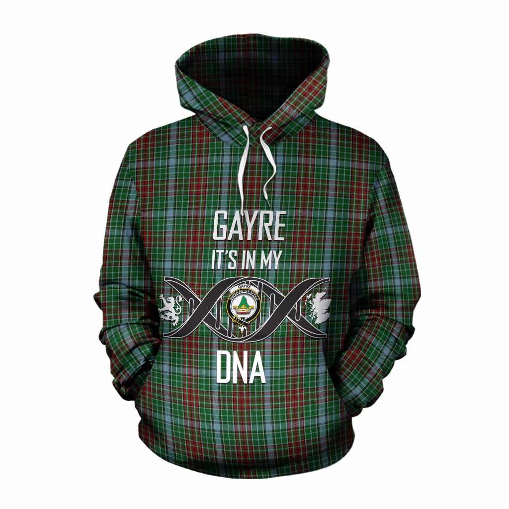 Tartan Vibes Clothing Gayre Tartan Cotton Hoodie with Family Crest DNA In Me Style