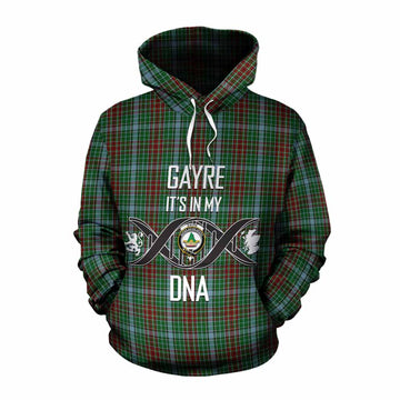 Gayre Tartan Cotton Hoodie with Family Crest DNA In Me Style