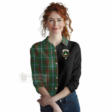 Gayre Tartan Women's Casual Shirt with Family Crest and Half Of Me Style