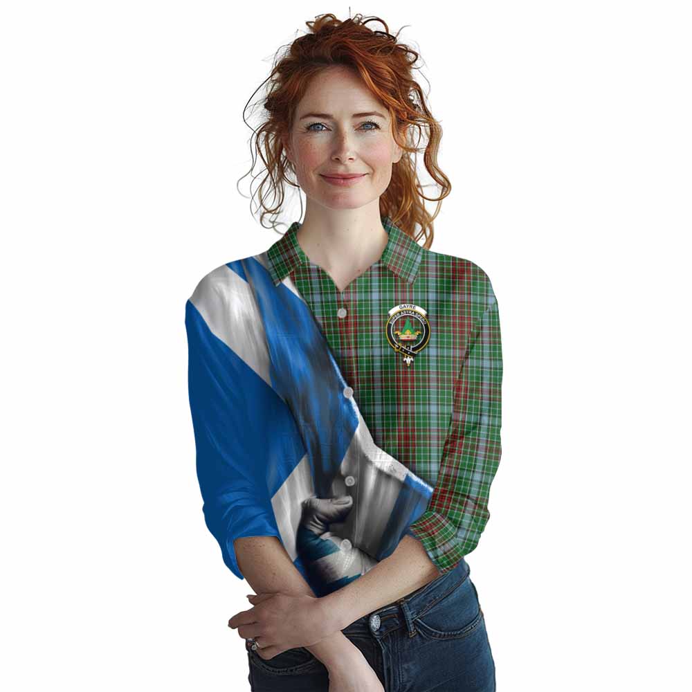 Tartan Vibes Clothing Gayre Tartan Women's Casual Shirt with Family Crest Scotland Patriotic Style