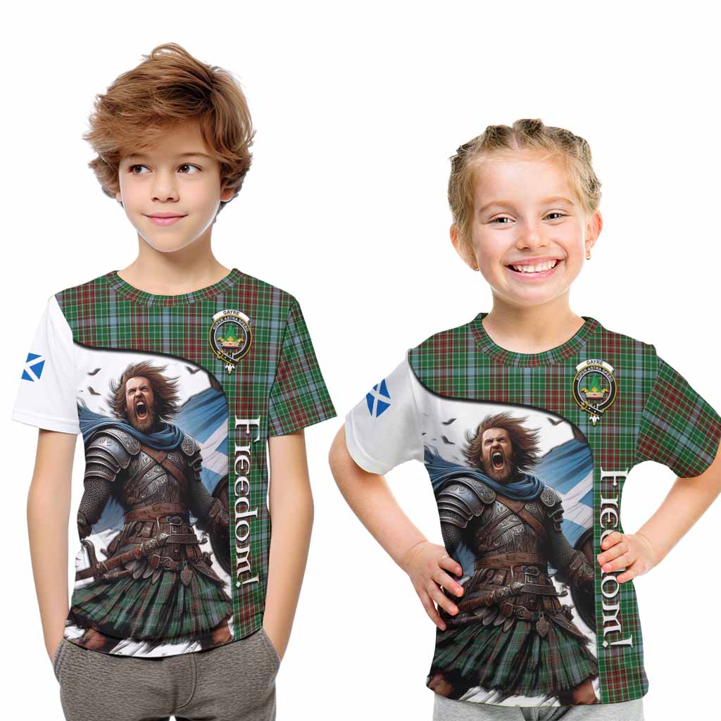 Tartan Vibes Clothing Gayre Crest Tartan Kid T-Shirt Inspired by the Freedom of Scottish Warrior