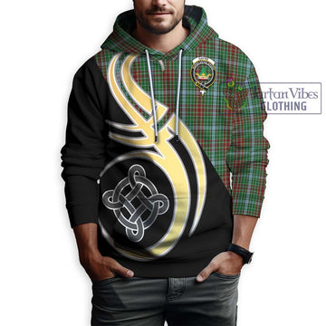 Gayre Tartan Hoodie with Family Crest and Celtic Symbol Style