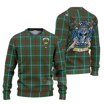 Gayre Tartan Ugly Sweater with Family Crest Celtic Skull Style