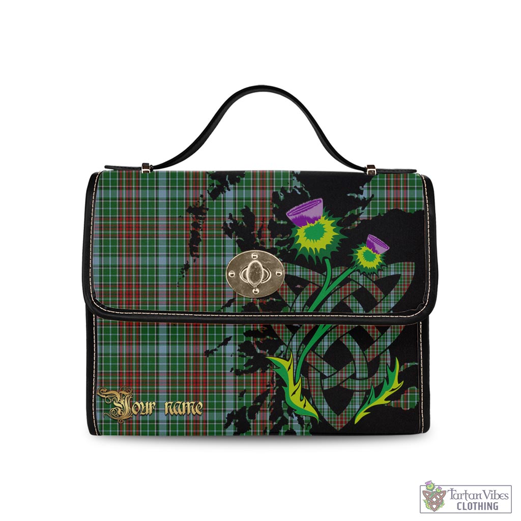 Tartan Vibes Clothing Gayre Tartan Waterproof Canvas Bag with Scotland Map and Thistle Celtic Accents