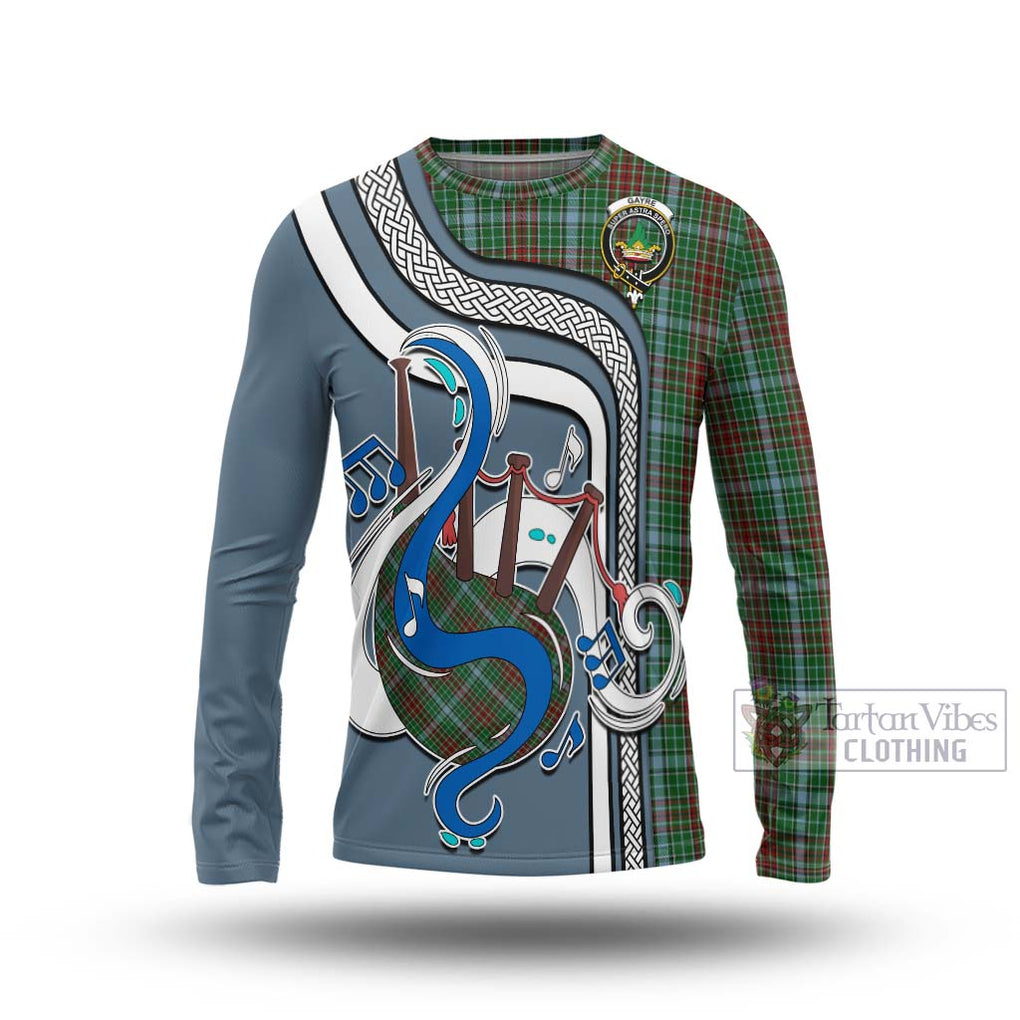 Tartan Vibes Clothing Gayre Tartan Long Sleeve T-Shirt with Epic Bagpipe Style