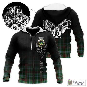 Gayre Tartan Knitted Hoodie Featuring Alba Gu Brath Family Crest Celtic Inspired