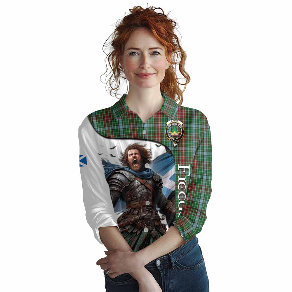 Tartan Vibes Clothing Gayre Crest Tartan Women's Casual Shirt Inspired by the Freedom of Scottish Warrior