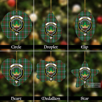 Gayre Tartan Christmas Aluminium Ornament with Family Crest