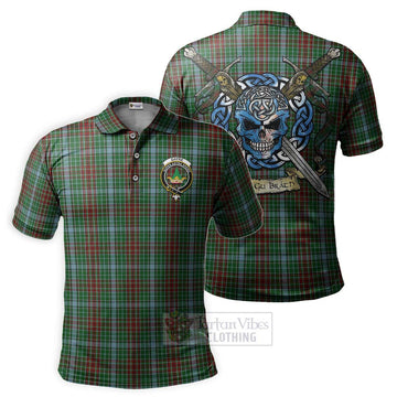 Gayre Tartan Polo Shirt with Family Crest Celtic Skull Style