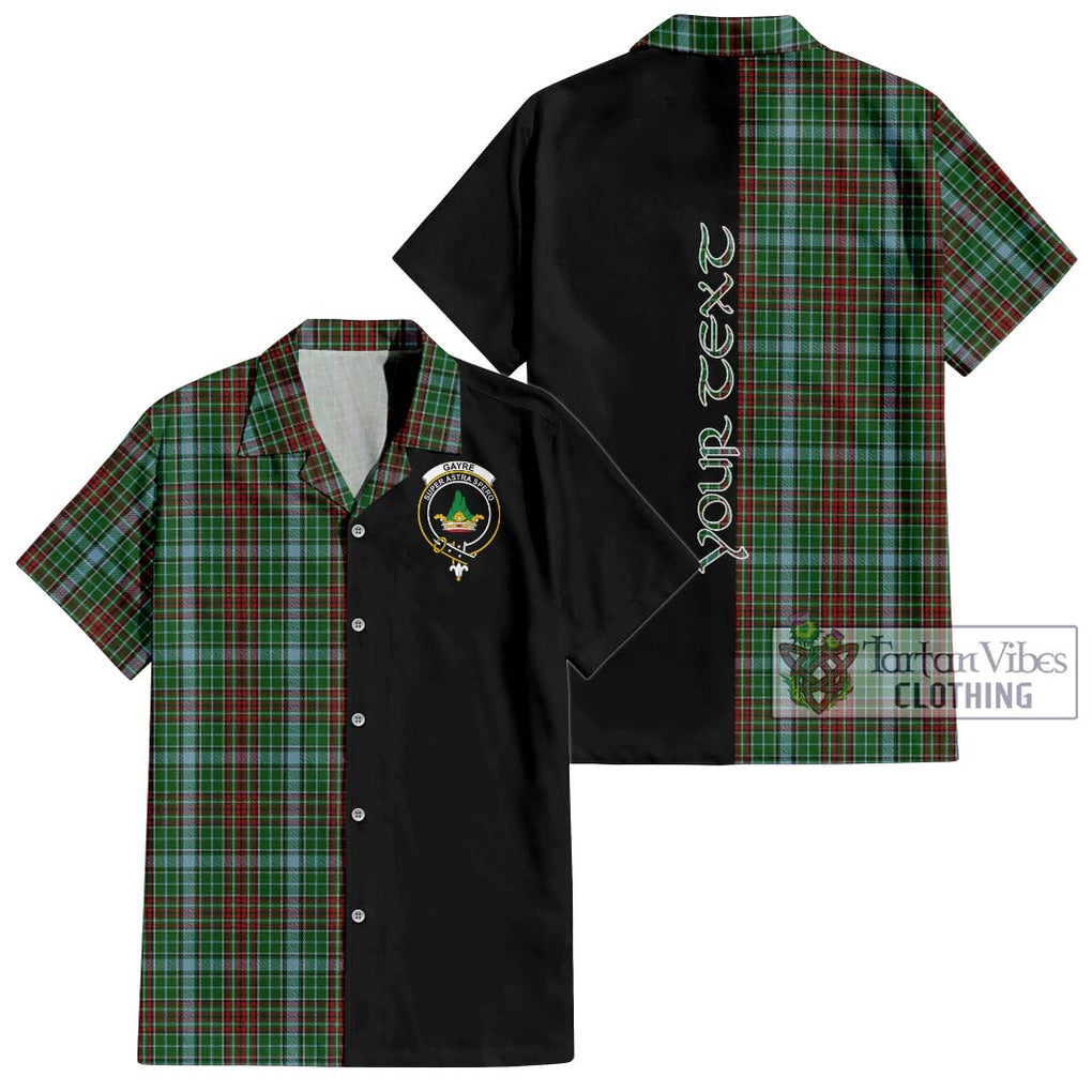 Gayre Tartan Short Sleeve Button Shirt with Family Crest and Half Of Me Style Kid - Tartanvibesclothing Shop