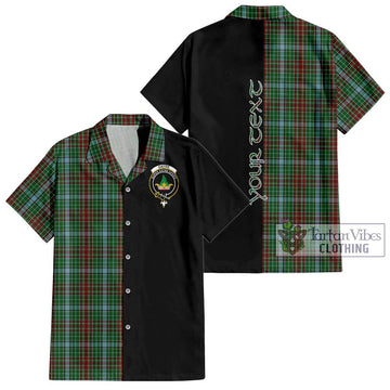 Gayre Tartan Short Sleeve Button Shirt with Family Crest and Half Of Me Style